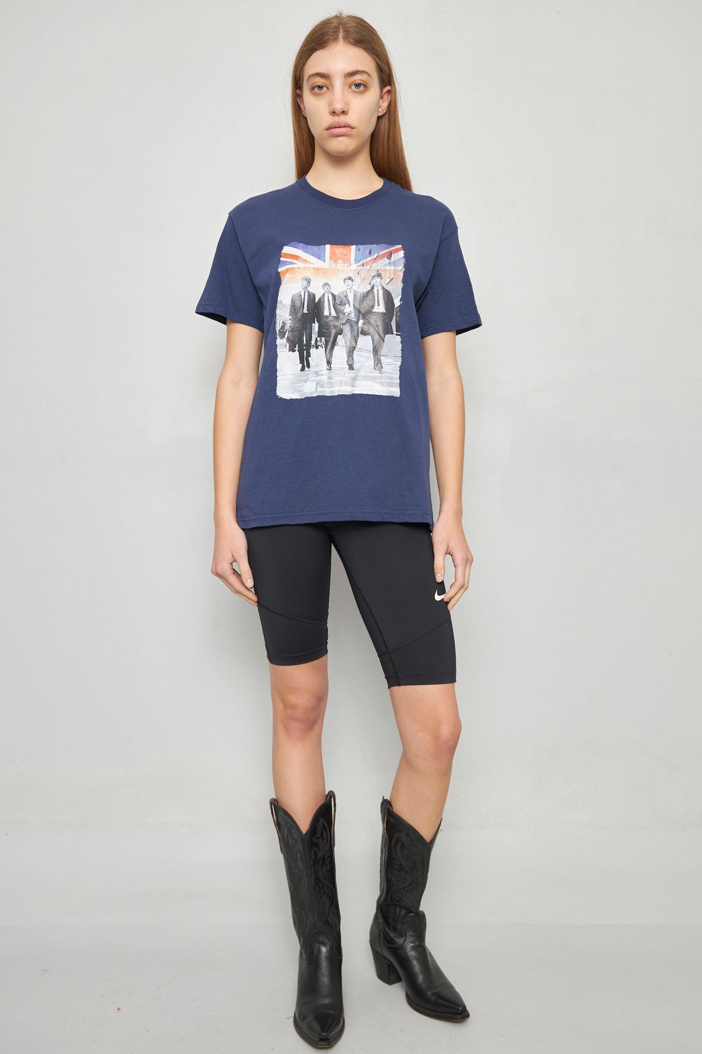 Polera casual reciclado azul the beatles talla M -3