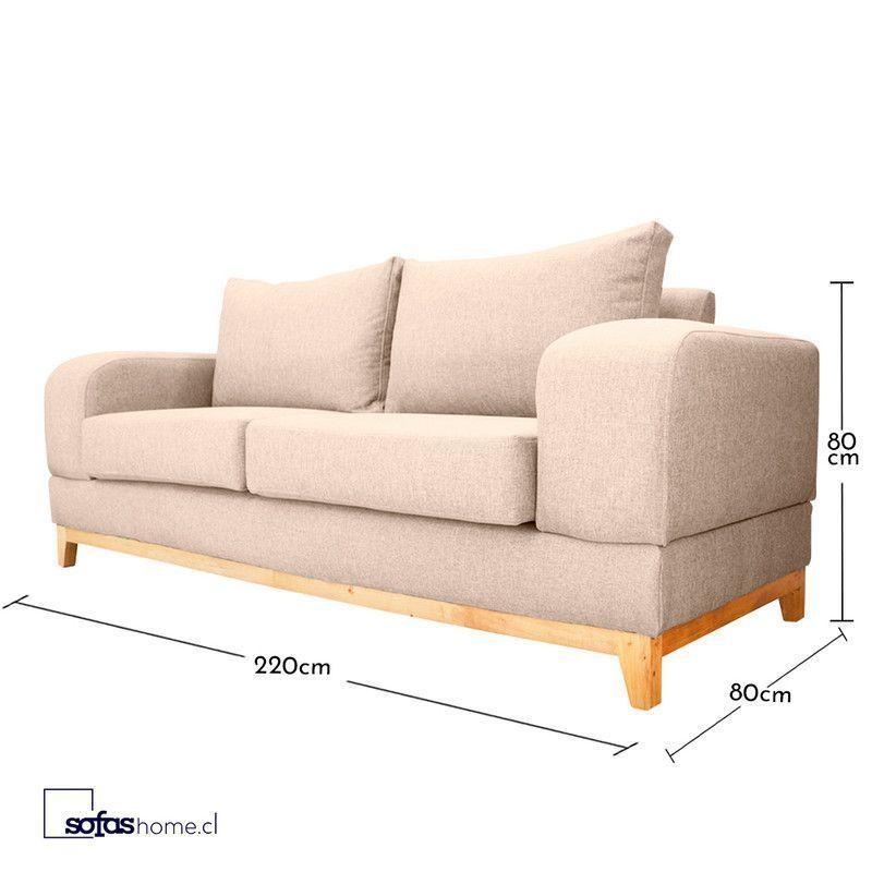 Sofá Basalto Felpa Beige 3 Cuerpos-4
