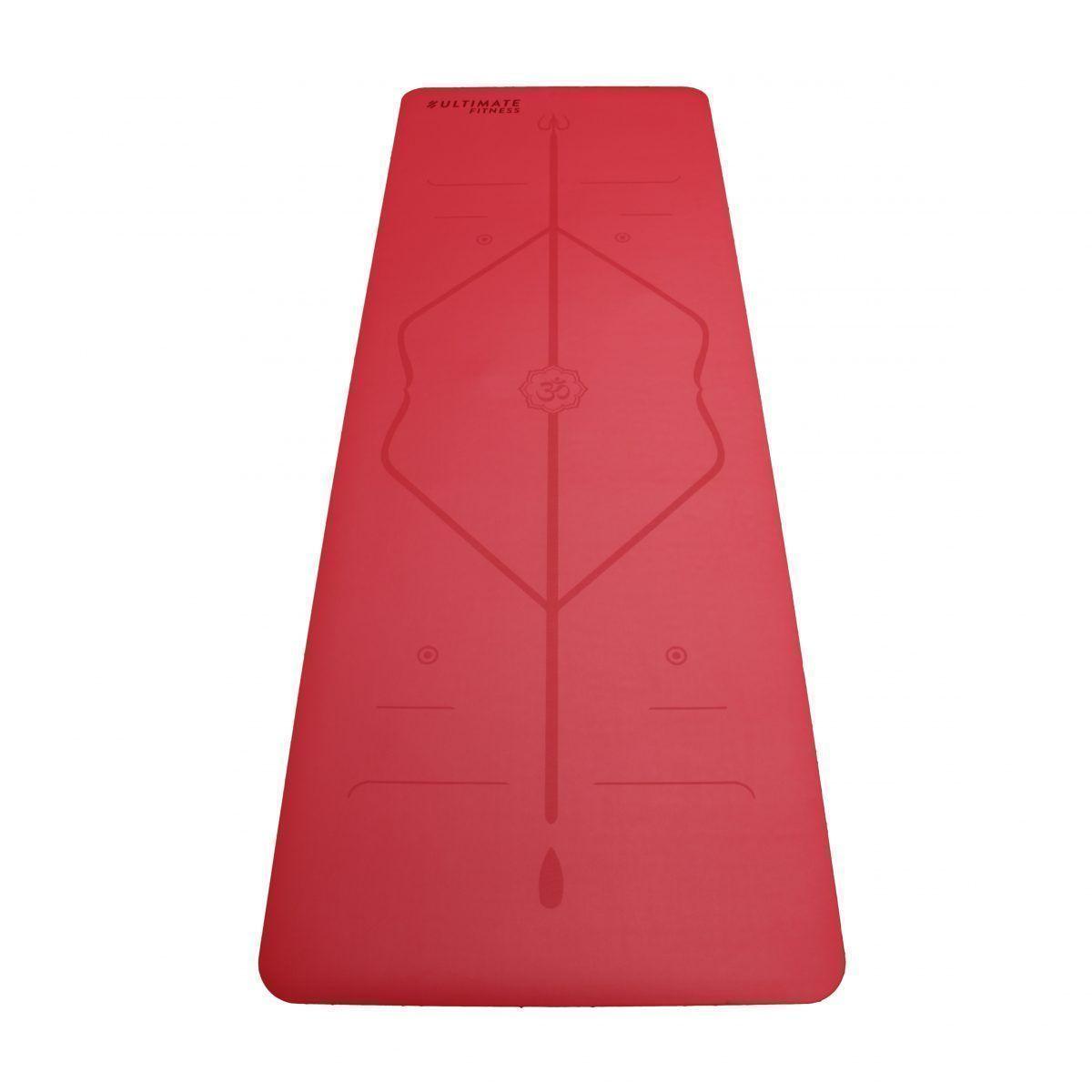 Mat de Yoga Premium PU Natural Rubber 5 mm Rojo-0