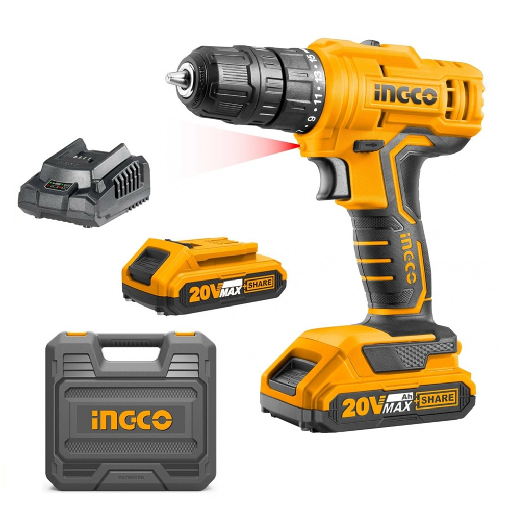 Taladro Atornillador 20v 10mm Ingco Cdli20012-0