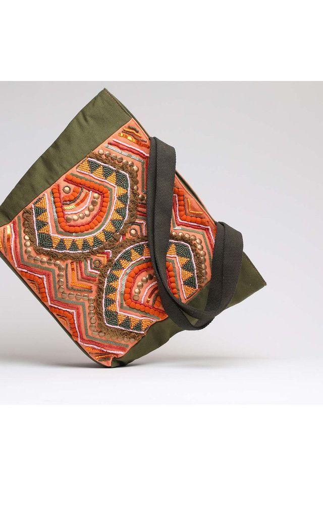 Cartera Hombro Verde Tribu Humana-1