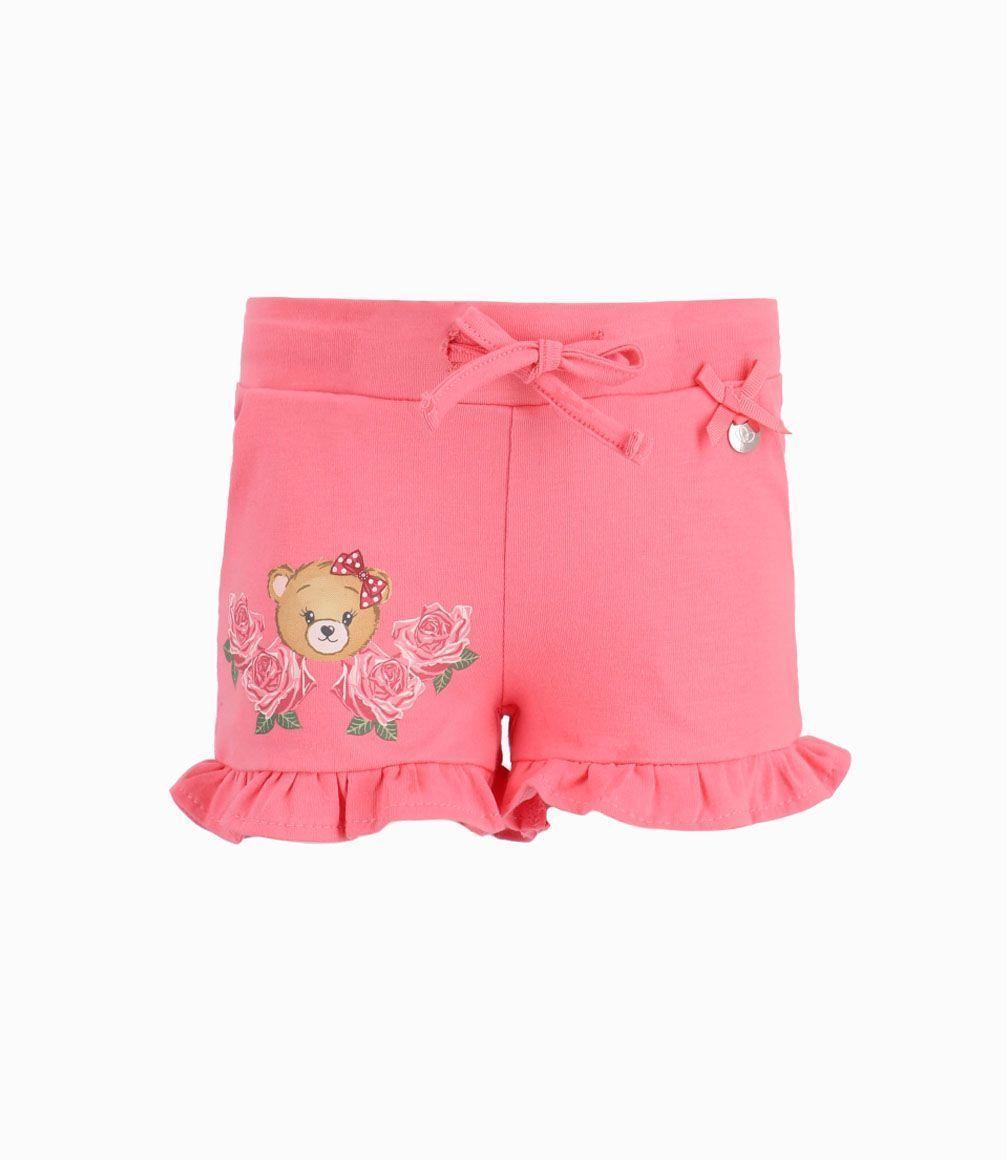 Short Con Volantes Bebé Niña Coral Limonada-1