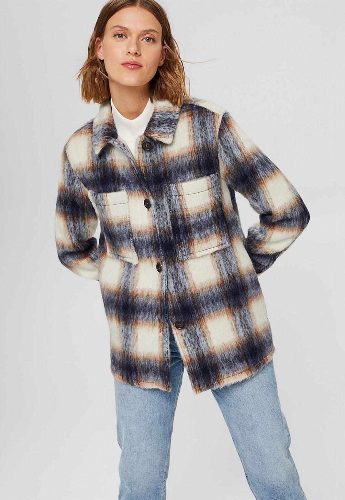 Sobrecamisa Mujer A Cuadros Esprit-0