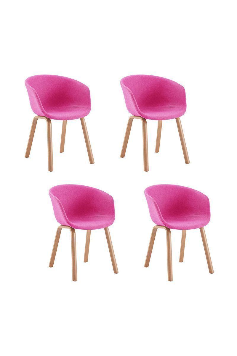 Pack 4 Silla de Comedor Sitial Legna Rosa-0