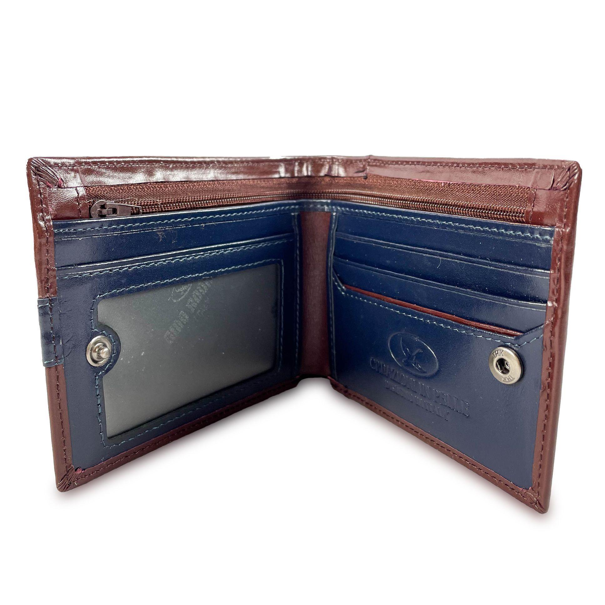 Billetera Invictus 576 Marrón/Azul-2