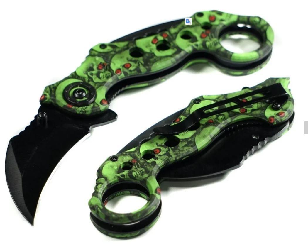 Karambit Counter Strike Desert Ops Green AF85-2