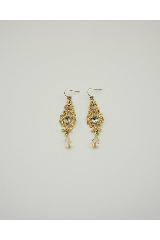 Aros Largos Dorados Vintage ID-0