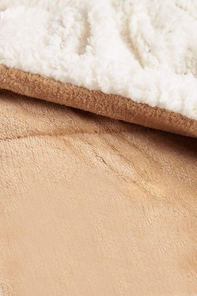 Manta Grande Sherpa 210 X 230 cm Beige-2