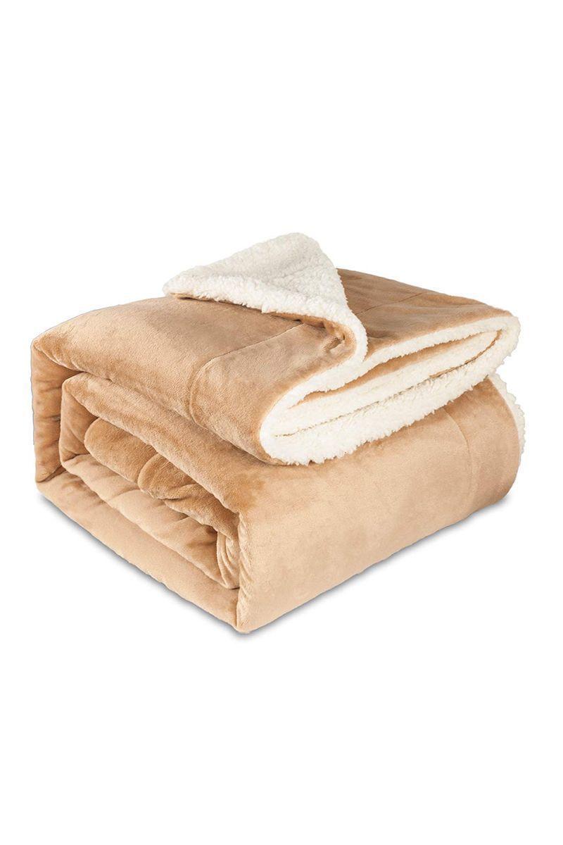 Manta Grande Sherpa 210 X 230 cm Beige-0