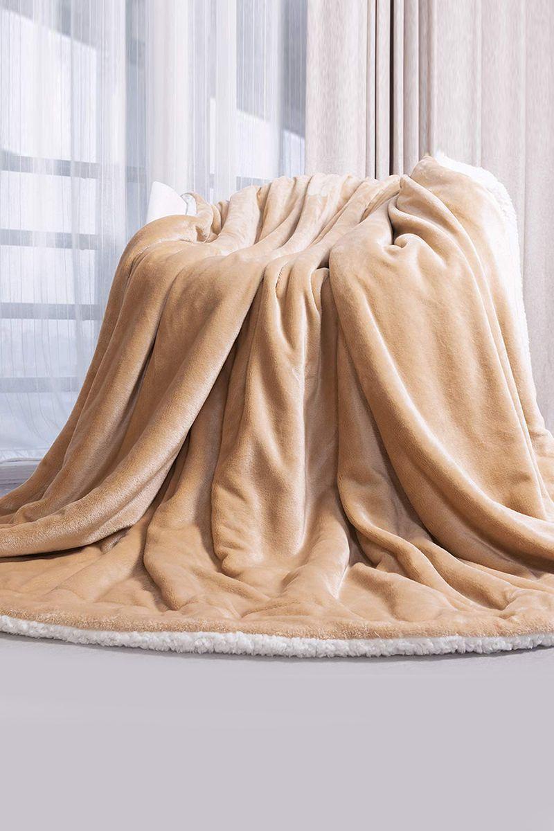 Manta Grande Sherpa 210 X 230 cm Beige-1