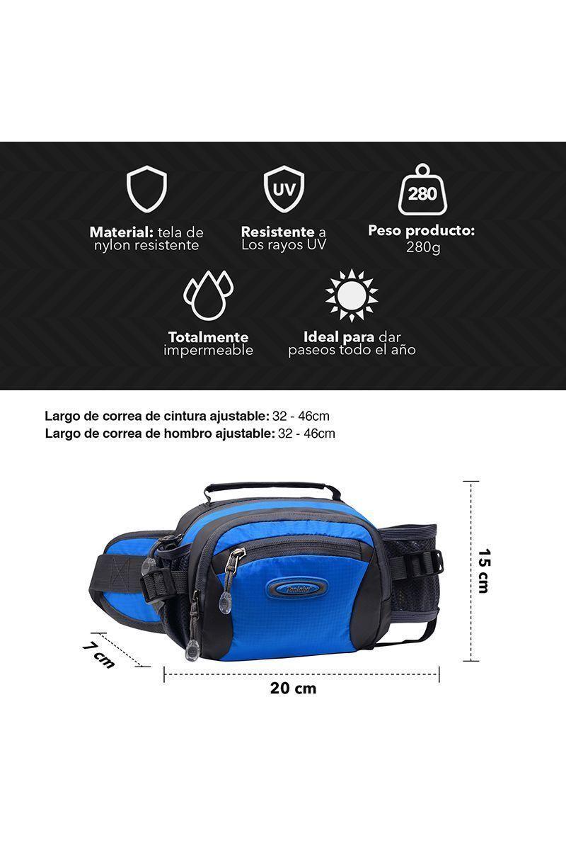 Banano Multifuncional Outdoor con Porta Botella Azul-2