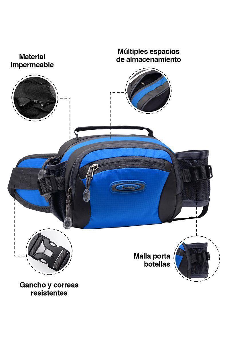 Banano Multifuncional Outdoor con Porta Botella Azul-3