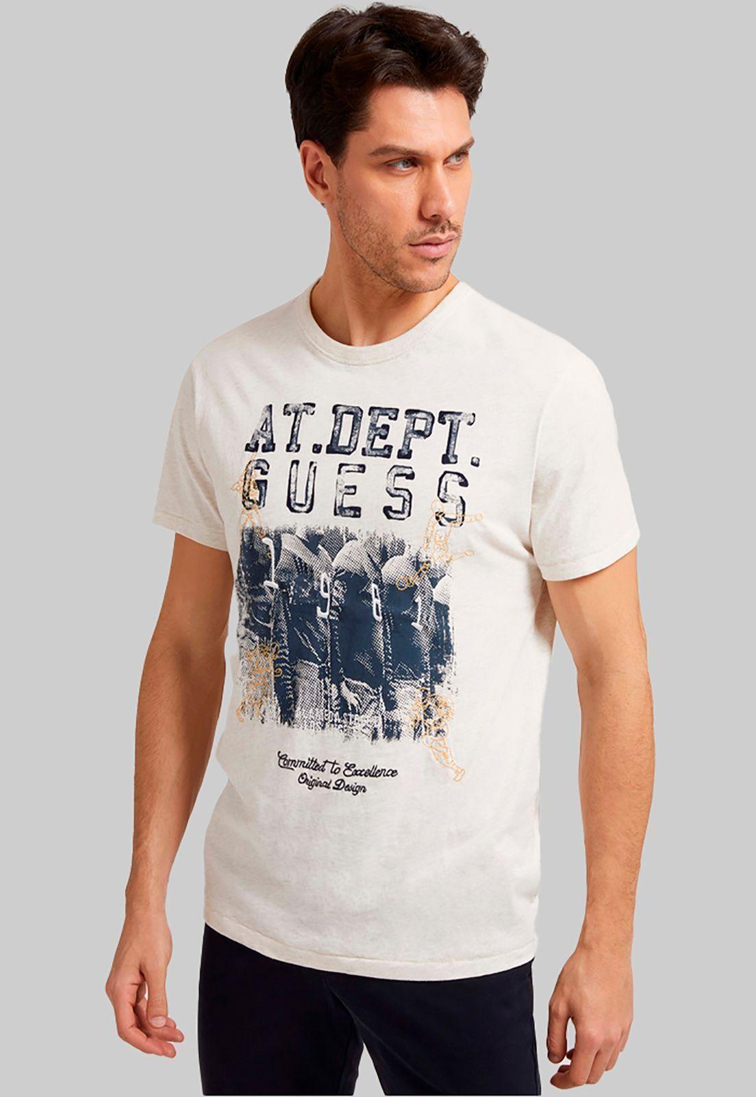 Polera Guess Player Cn Ss Tee Loh Beige-8