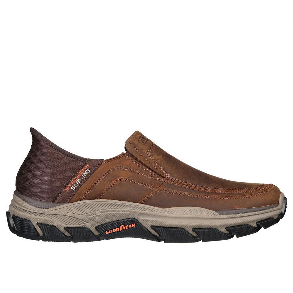 Zapato Hombre Respected Café Skechers-0