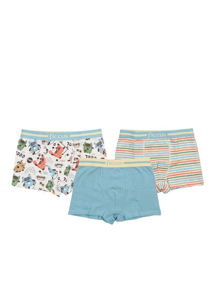 Pack triple boxers kids niño ficcus 639-0