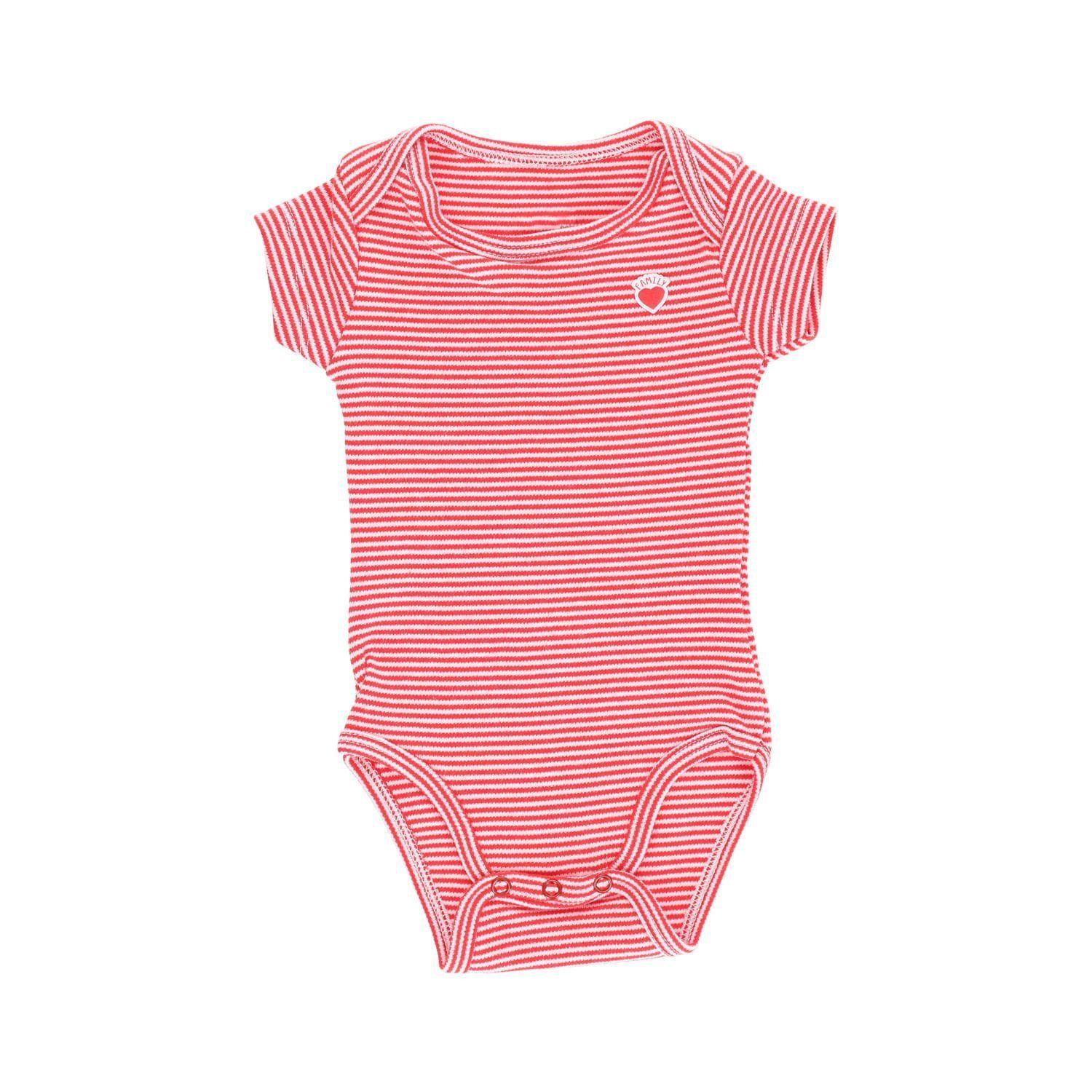 Body Manga Corta Pack 2 Niña Rojo-1