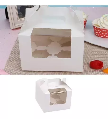 Cajas Con Visor Caja Carton Autoarmable Cupcake Mufin 4 Cavi-3