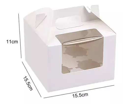 Cajas Con Visor Caja Carton Autoarmable Cupcake Mufin 4 Cavi-2