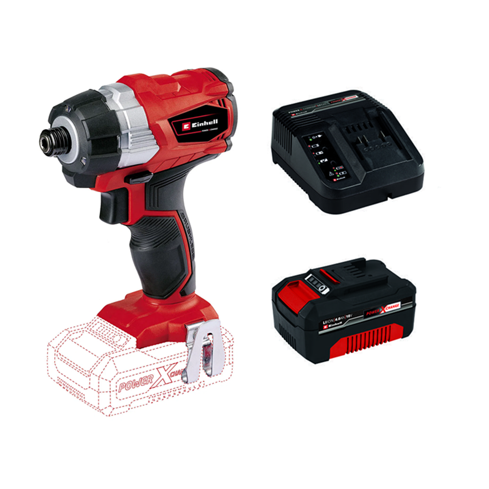Atornillador De Impacto 1/4 18v Bat+ Carg Einhell-0