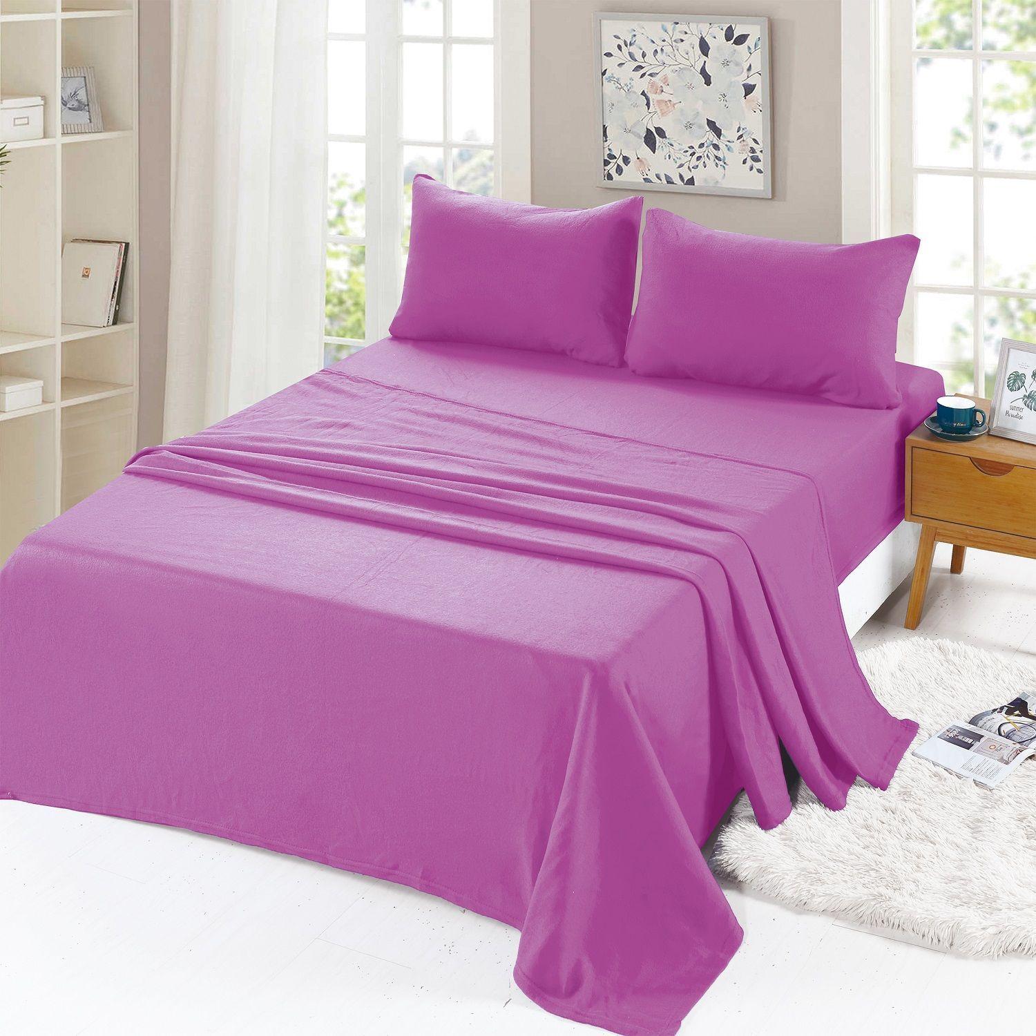 Juego de Sabanas Polar Domsa 2.5 Plazas Color Violeta-0