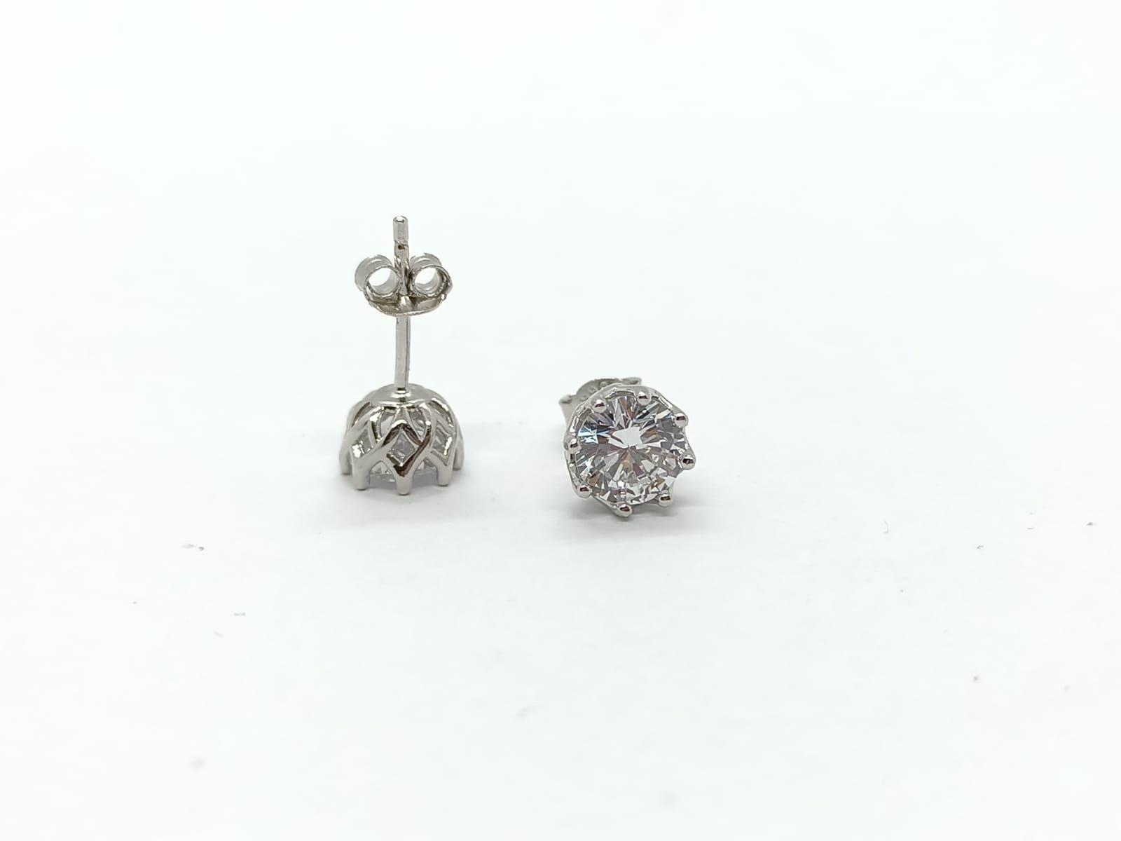 Aros Puntos de Luz Plata fina ley S925-2