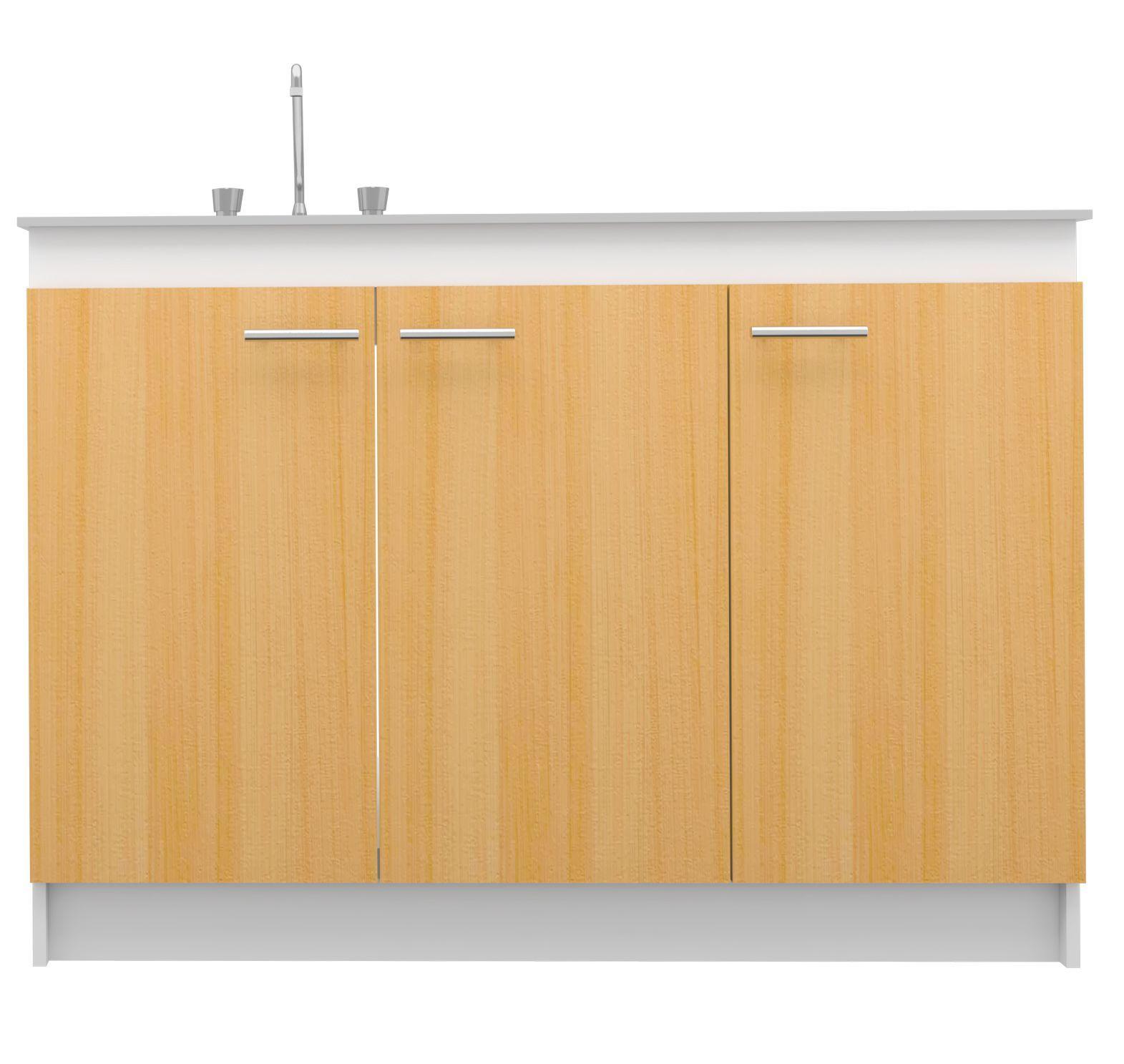 MUEBLE LAVAPLATO 3 PUERTAS DERECHO CAFÉ-0