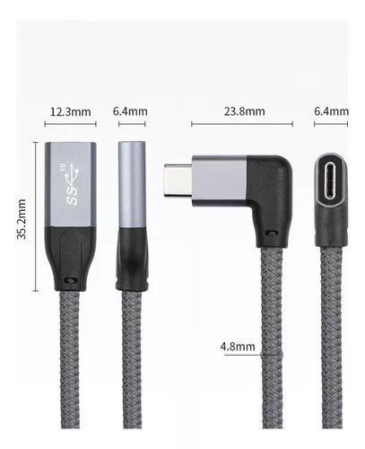 Cable Alargador Extensión Usb 3.2 Tipo C / 20cm / 20mbps-2