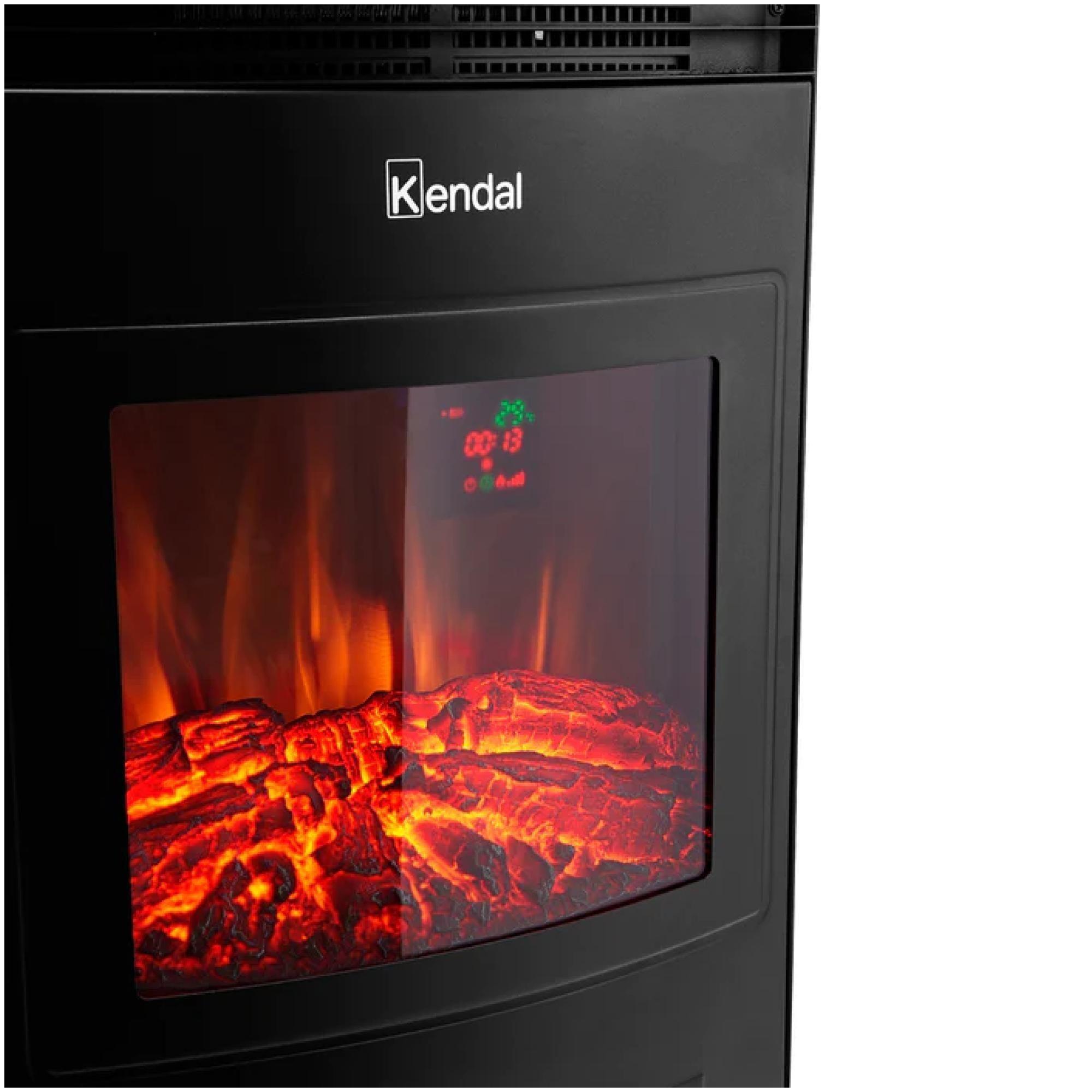 Calefactor Estufa Chimenea Electrica 1750W LED Negro KCE-2120L Kendal-2