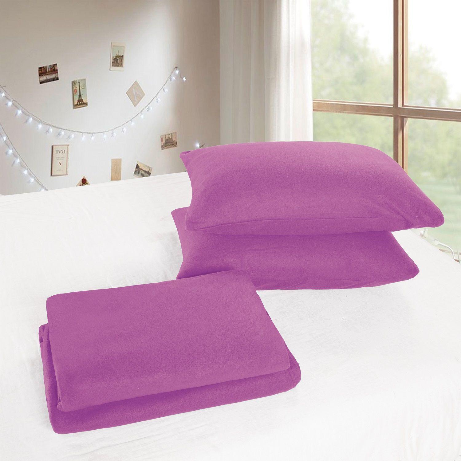 Juego de Sabanas Polar Domsa 2 Plazas Color Violeta-1