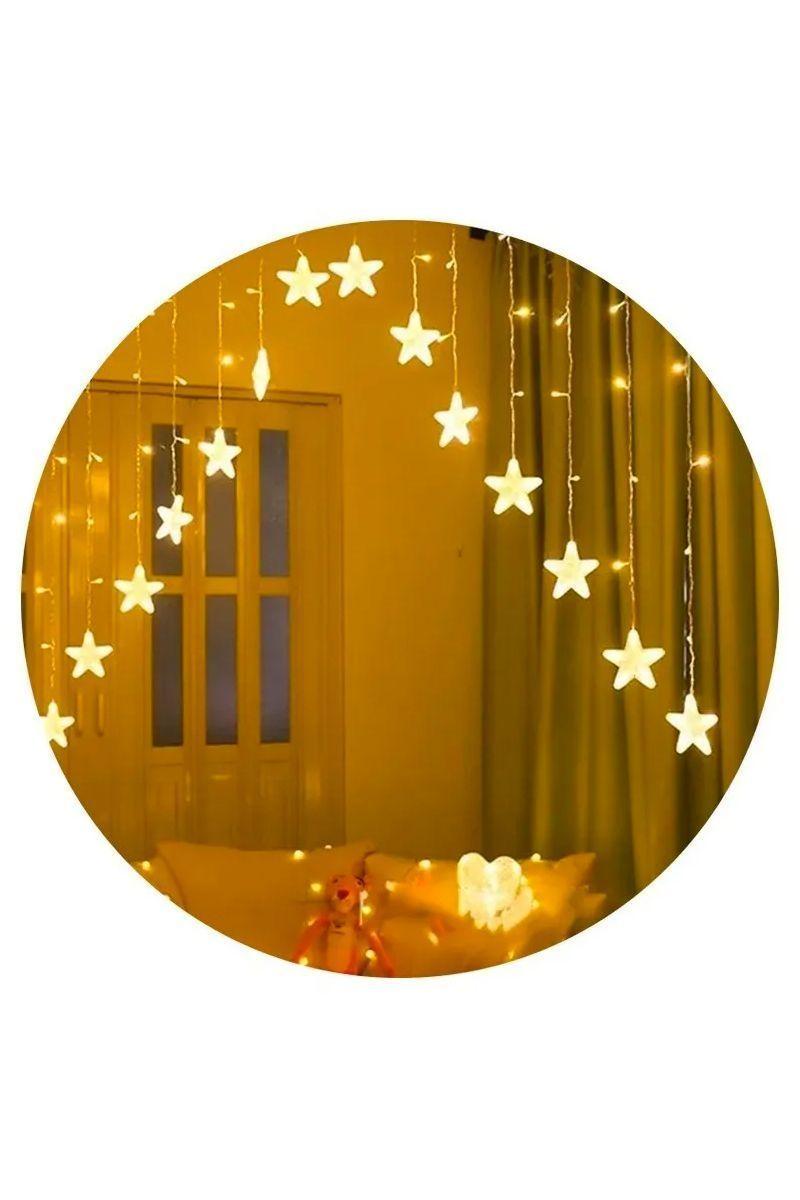 Guirnalda Estrellas Cascada Calidad 16 Estrellas Navidad-2
