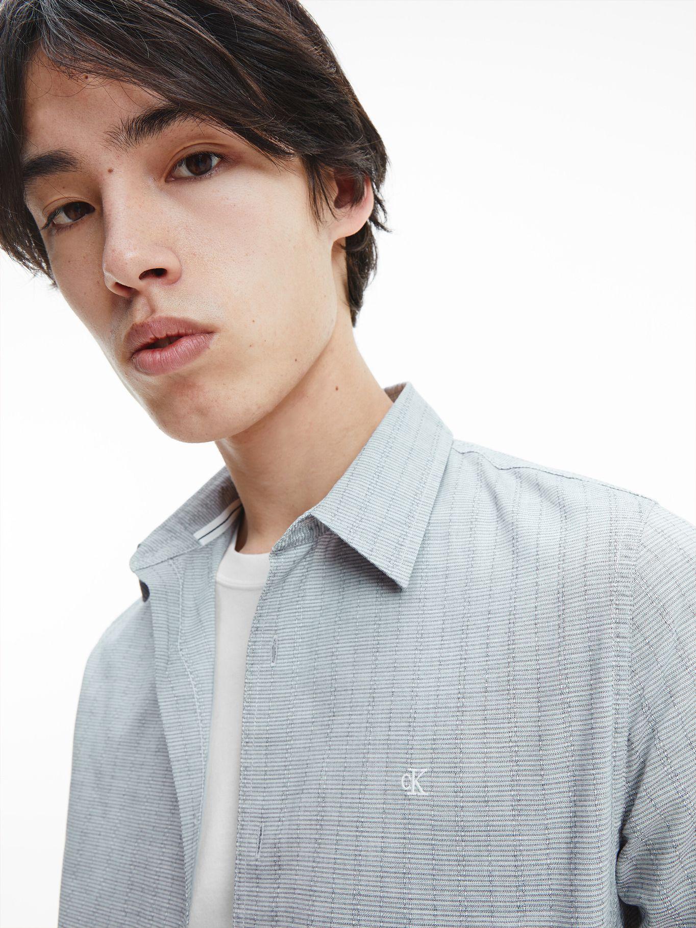 Camisa Textured Dobby Gris Calvin Klein-2