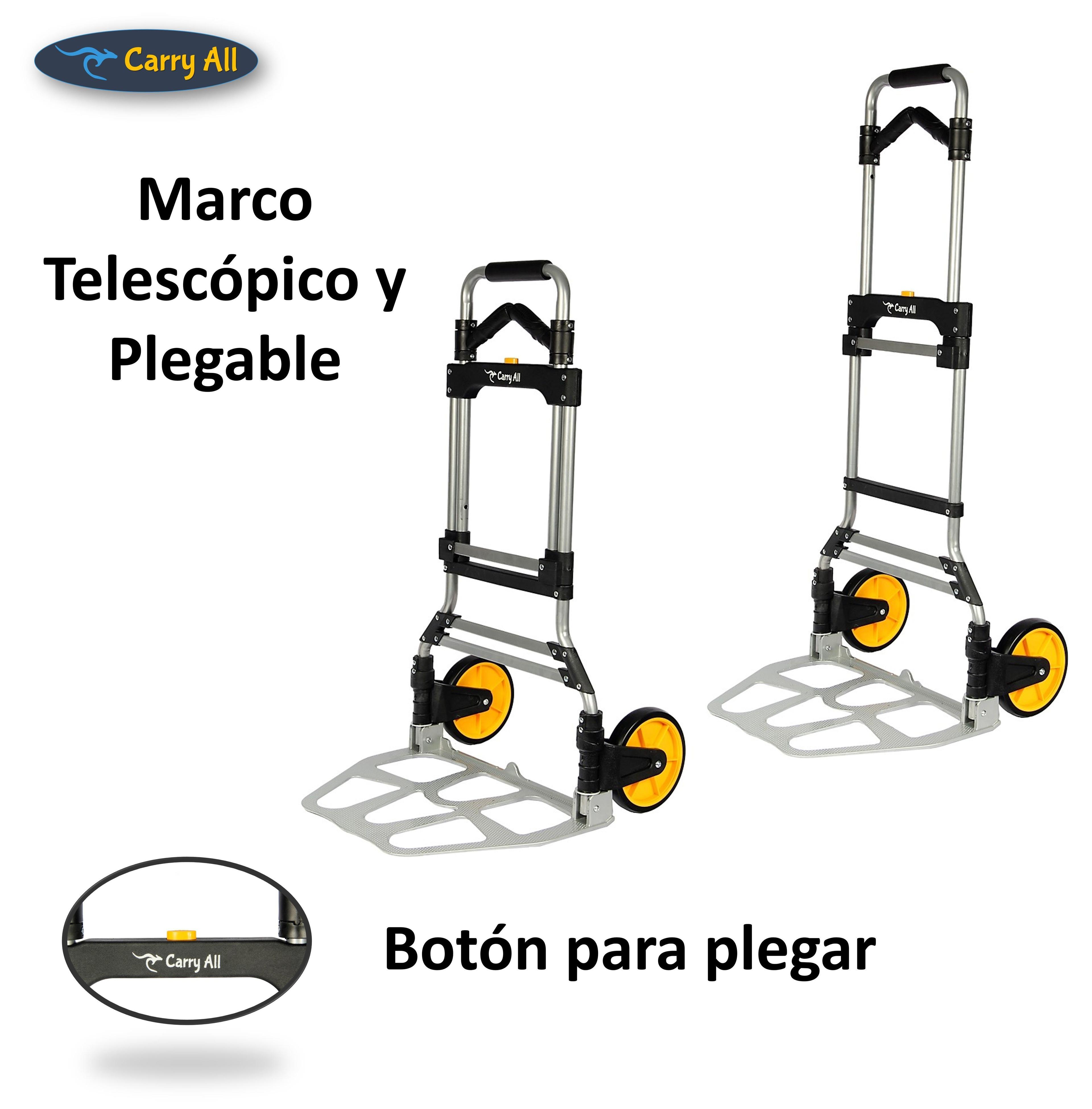 Carro de Carga Plegable Tipo Yegua 150 Kilos Cuerda Rodamientos-3