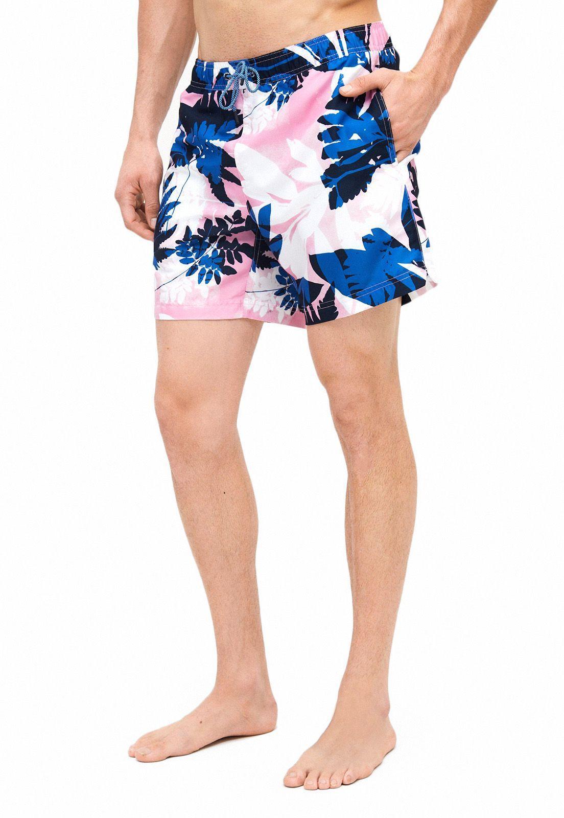 Traje de baño estampado hojas-0