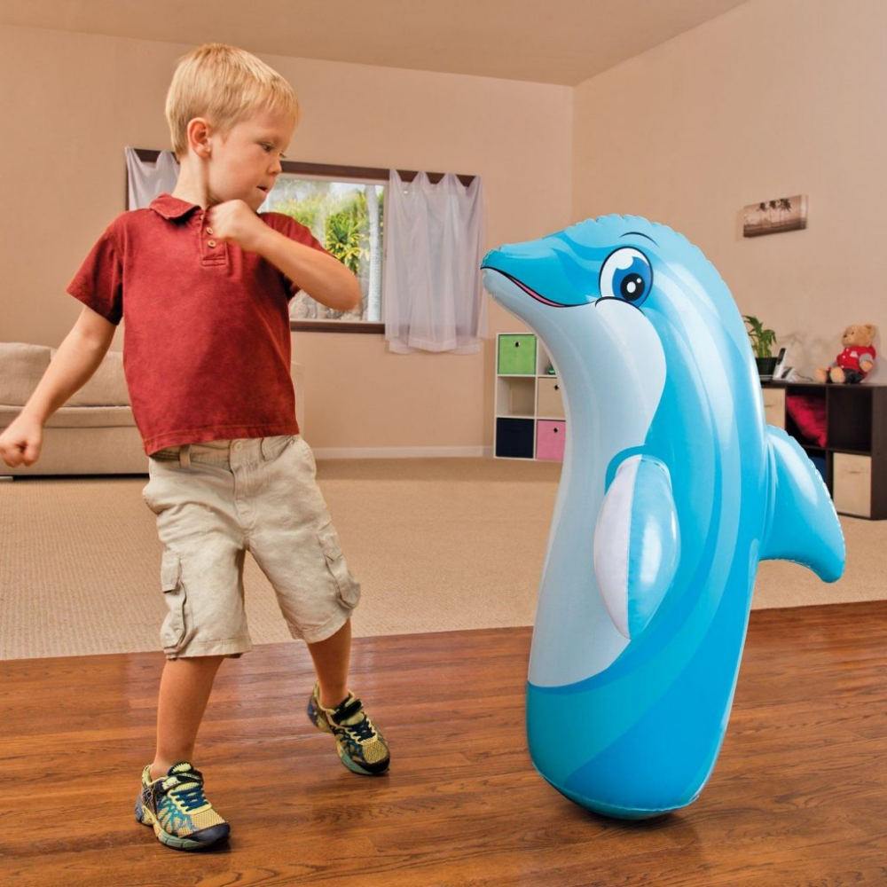 Delfín Porfiado Inflable Bop Bags-3