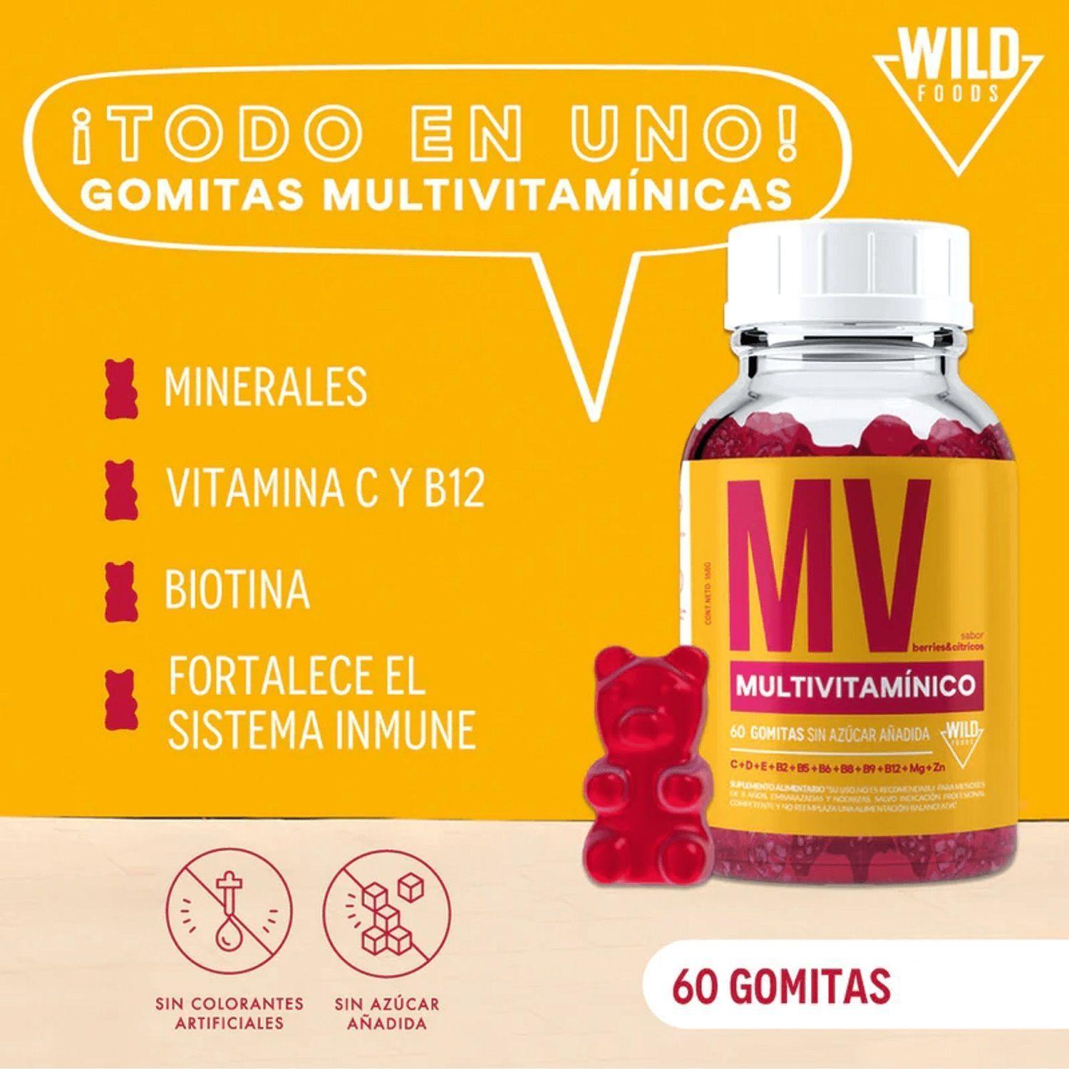 Gomitas Multivitamínicas Sin Azúcar – 60 unidades-1