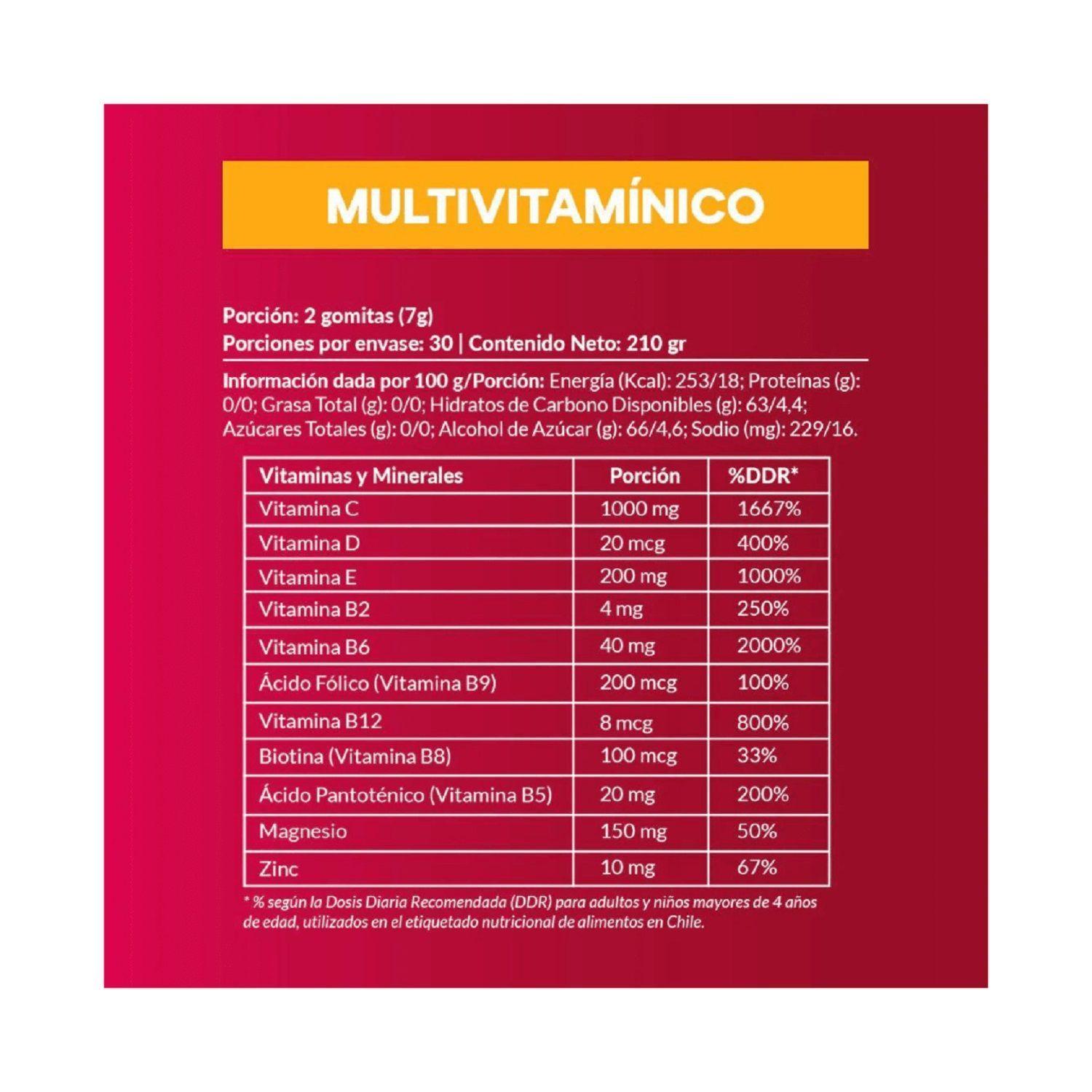 Gomitas Multivitamínicas Sin Azúcar – 60 unidades-3