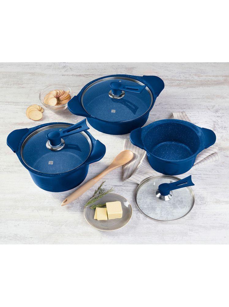 Bateria De Cocina 6 Piezas Bohlier Azul-1