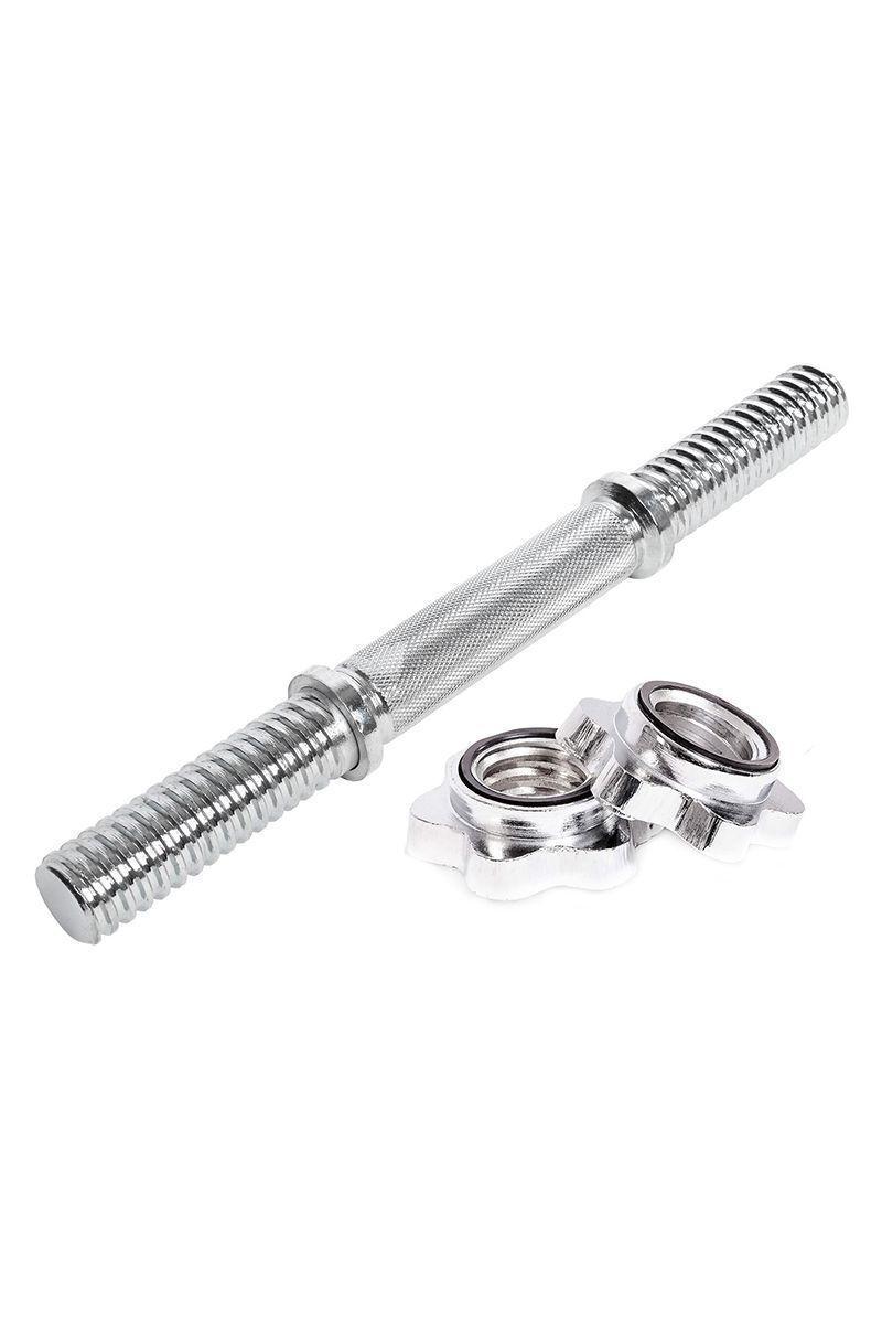 Pack Mancuerna 40cm + 10 Kg Discos Cemento-5