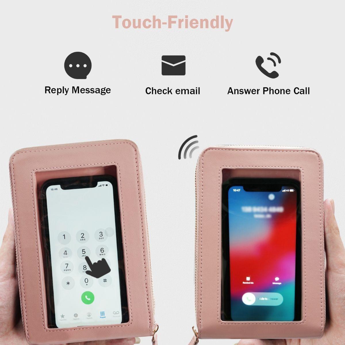 Ecosusi Bandolera Para Celular Con Cartera Desmontable - Rosado-7