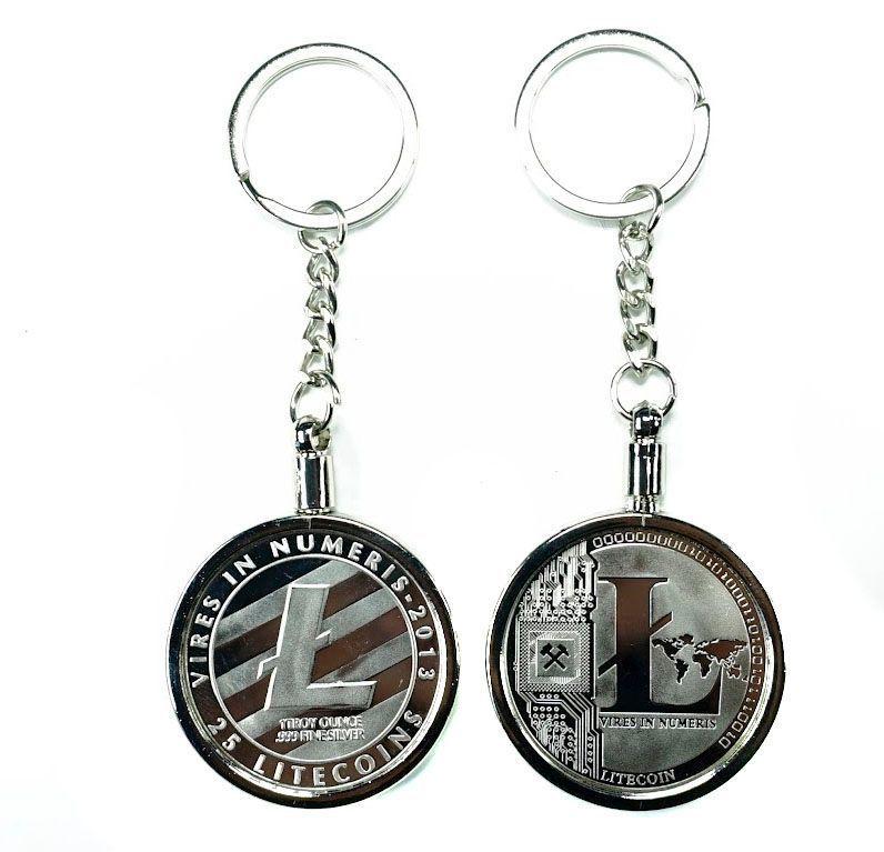 LLAVERO LITECOIN SILVER EXCLUSIVO ALTA CALIDAD DE LUJO. AJ51-1