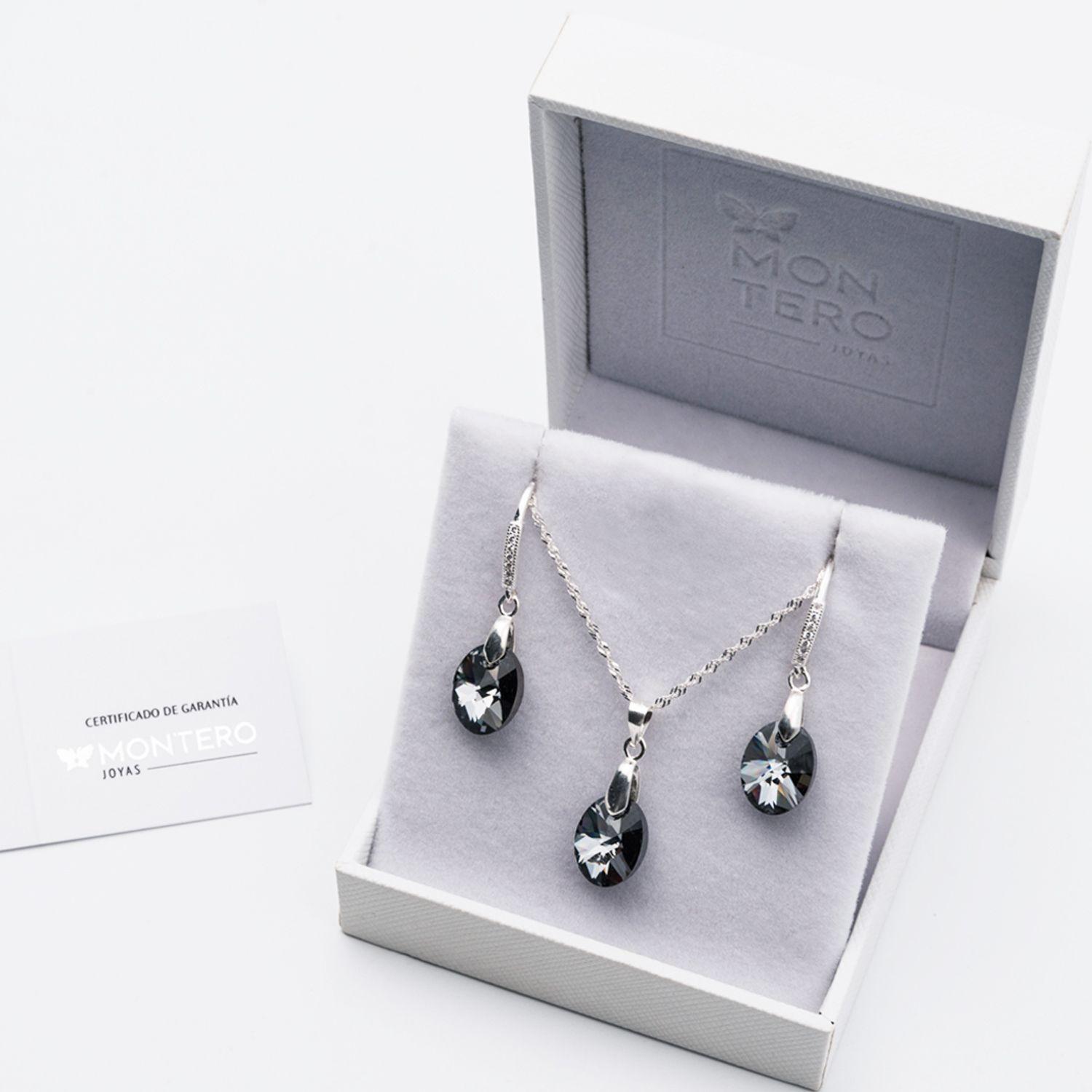 Conjunto Praga Cristales Genuinos Silver Night-2