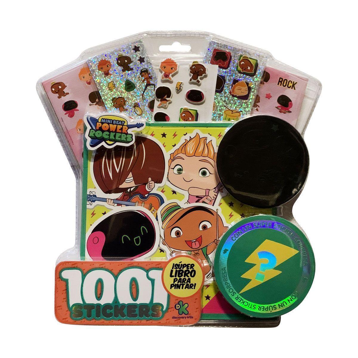 MINI BEAT POWER ROCKERS - LIBRO PARA PINTAR - 1001 STICKERS - BLISTER-0