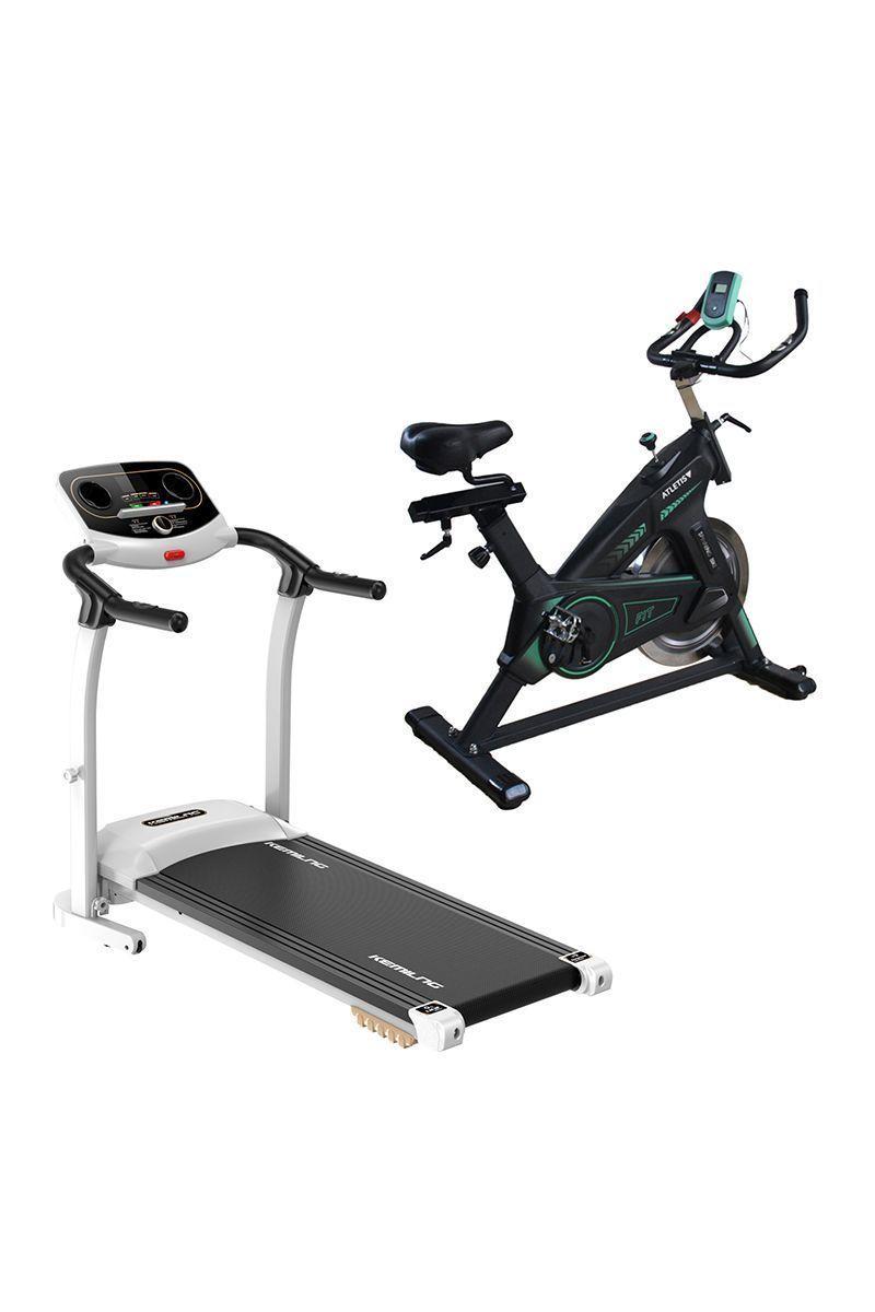 Pack Trotadora M201+ Bici Spinning Pro 800 Blanco-0