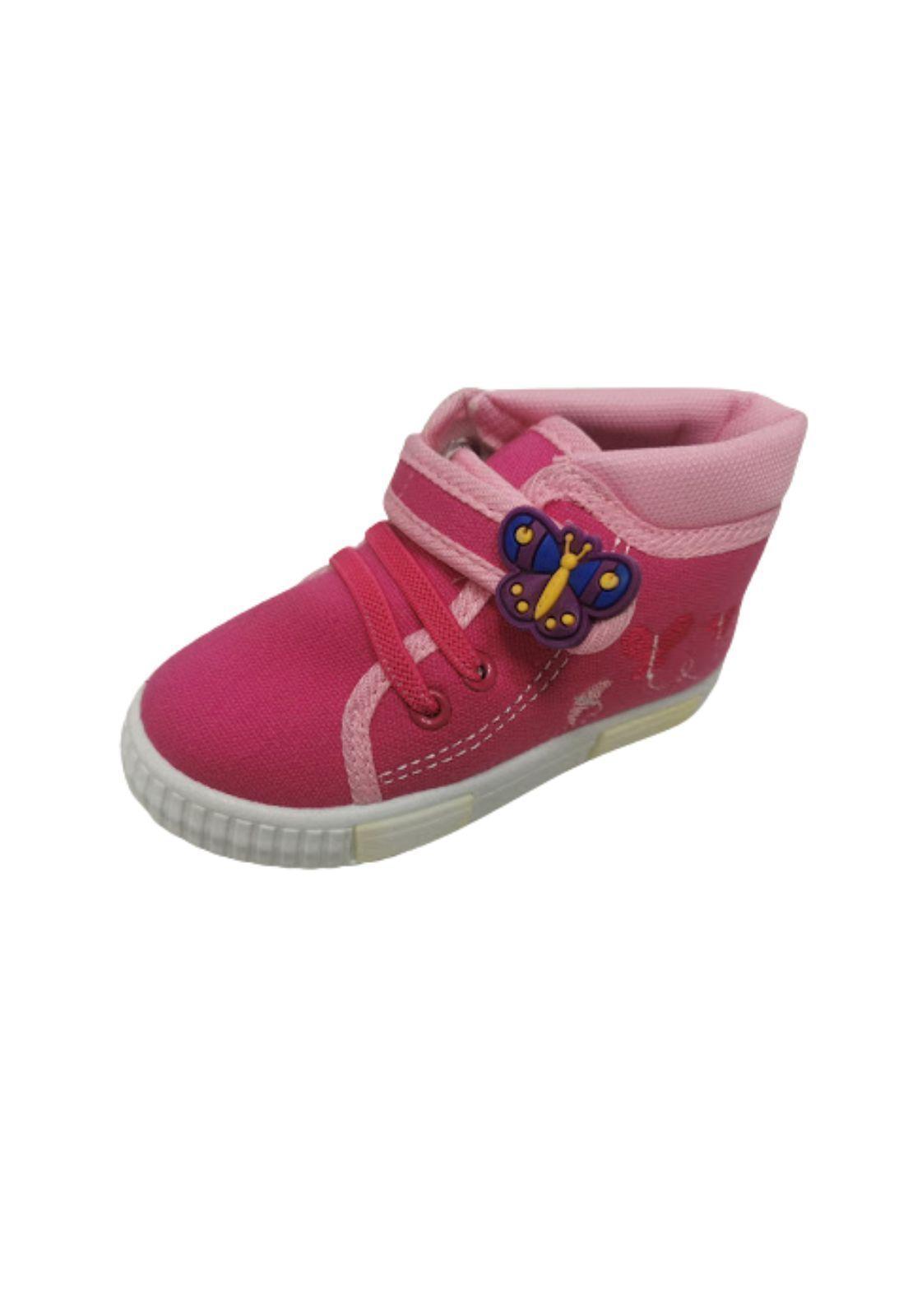 Zapatilla Urbana Niña Con Caña Rosado-0