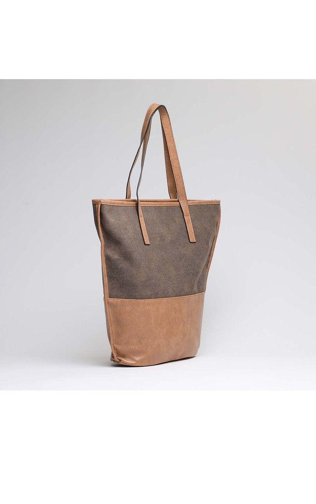 Cartera Hombro Café Raw Sienna Humana-2