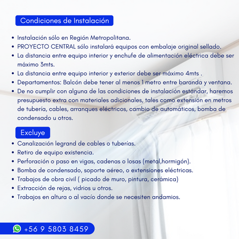 Incluye Instalación en RM On/Off 18000btu-2