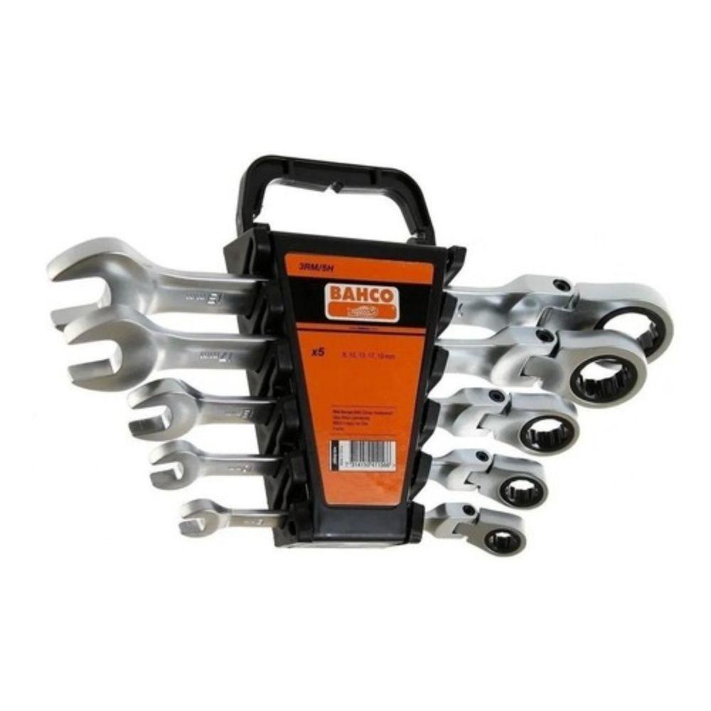 Set De 5 Llaves Combinadas Con Chicharra Bahco-0