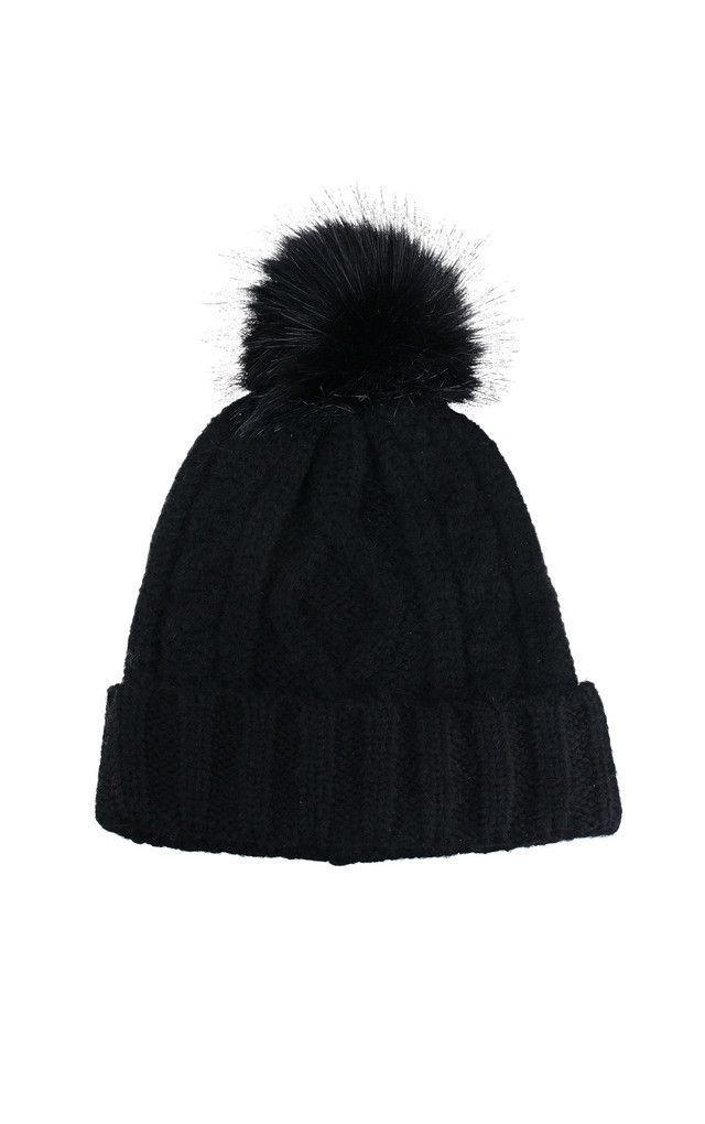 Gorro Pompon Negro i-D-0