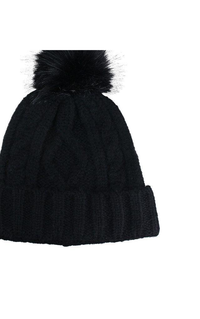 Gorro Pompon Negro i-D-1