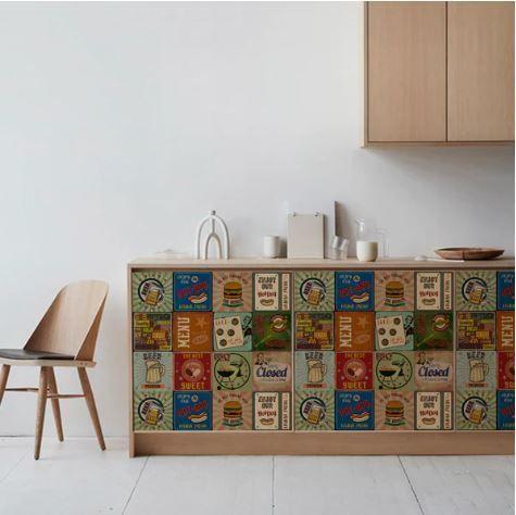 Azulejo Autoadhesivo Decorativ 15x15 Vintage Food-3